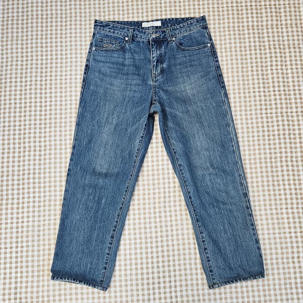 플랙 와이드 데님 청바지 남자32