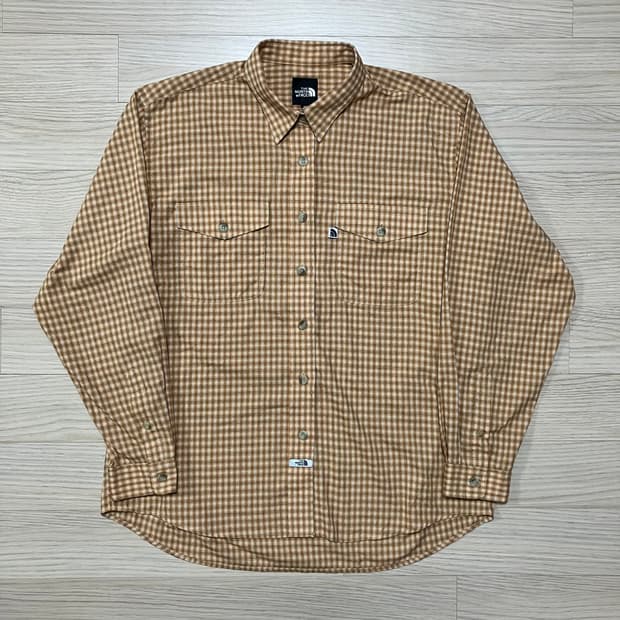노스페이스 체크 셔츠