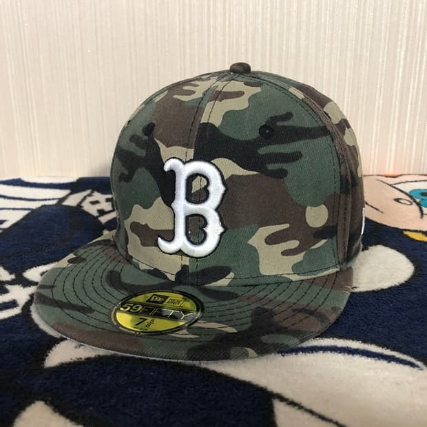 MLB 뉴에라 쿠퍼스타운 보스턴레드삭스 카모모자/캡 7 5/8