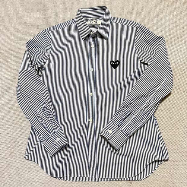 꼼데가르송 블랙와팬 스트라이프 셔츠 (정품)