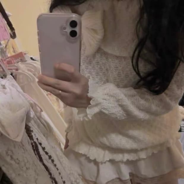 리즈리사 핀터레스트 히메갸루 리본 니트 