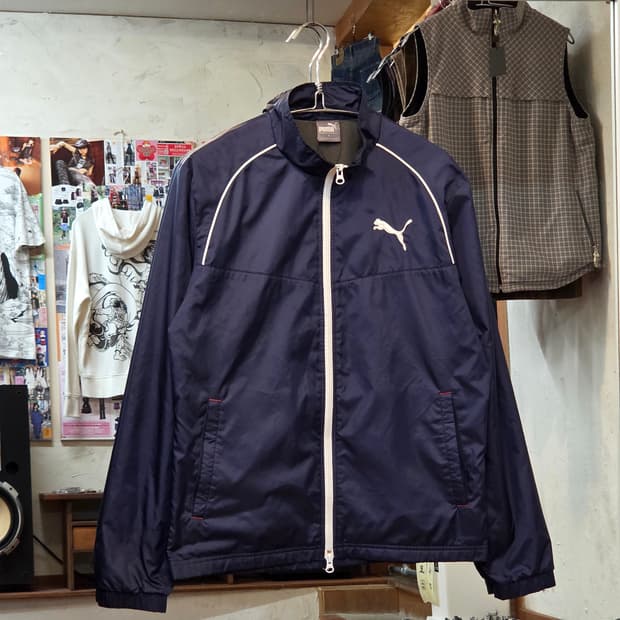 푸마 JPN 투웨이 네이비 바람막이