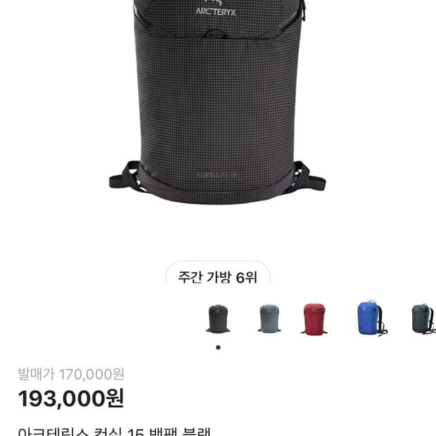 아크테릭스 컨실 15 백팩