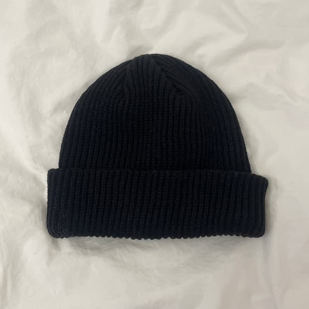 네이비 무지 비니