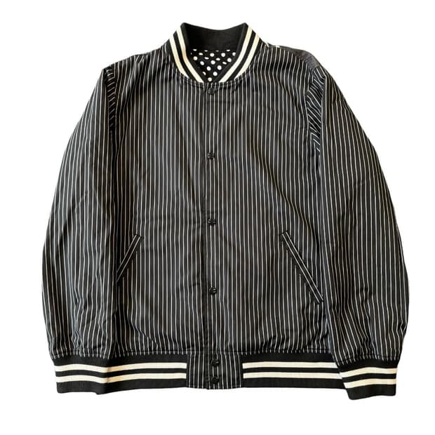 슈프림 × 꼼데가르송 셔츠 리버서블 바시티 베이스볼 자켓 14ss