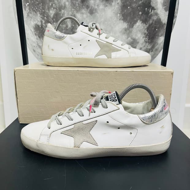 정품 38) 골든구스 실버탭 핑크 스니커즈 240~245