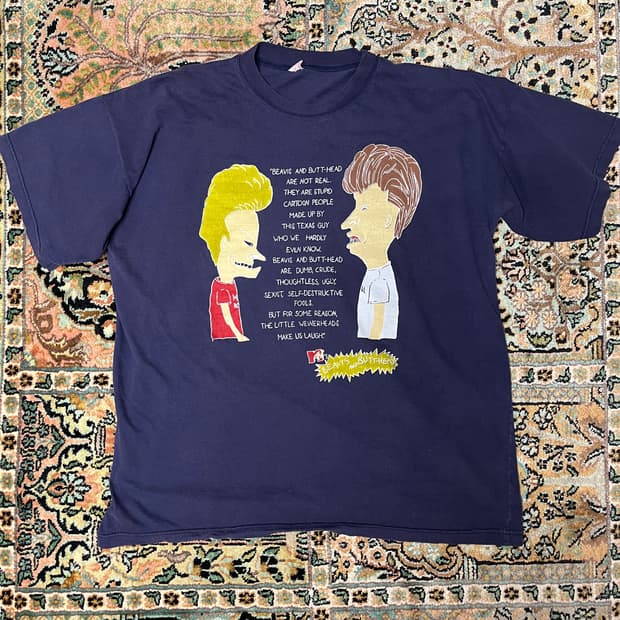 90s beavis and butthead 티셔츠 비비스 앤 벗헤드