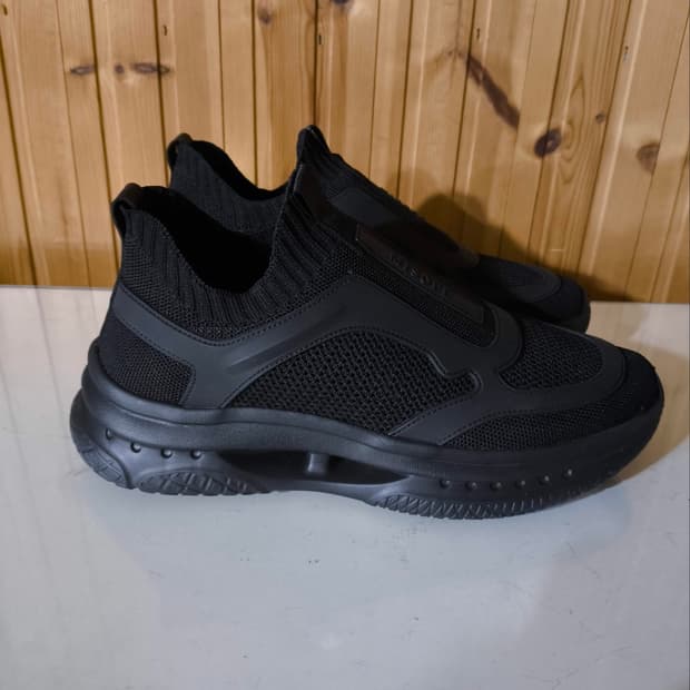 40 255mm 미소페 니트 세미 캐주얼 스니커즈 슬립온