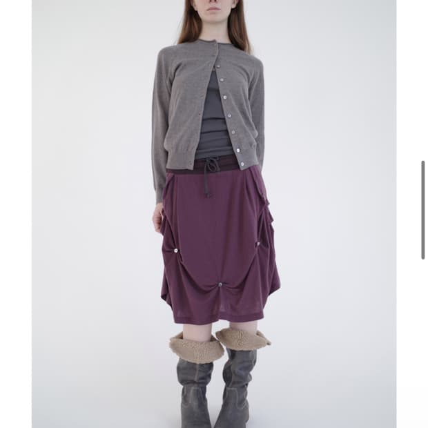 산코파 퓨엘라 Drape wool skirt(Purple)
