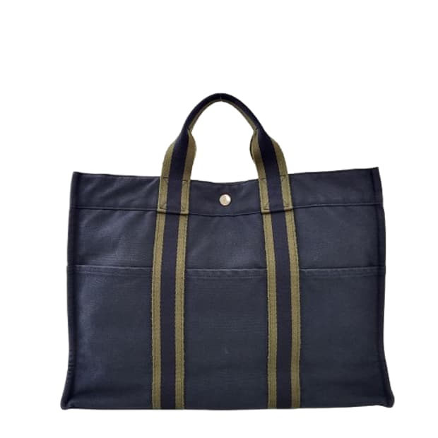 정품 에르메스 후루토 네이비 MM 토트백