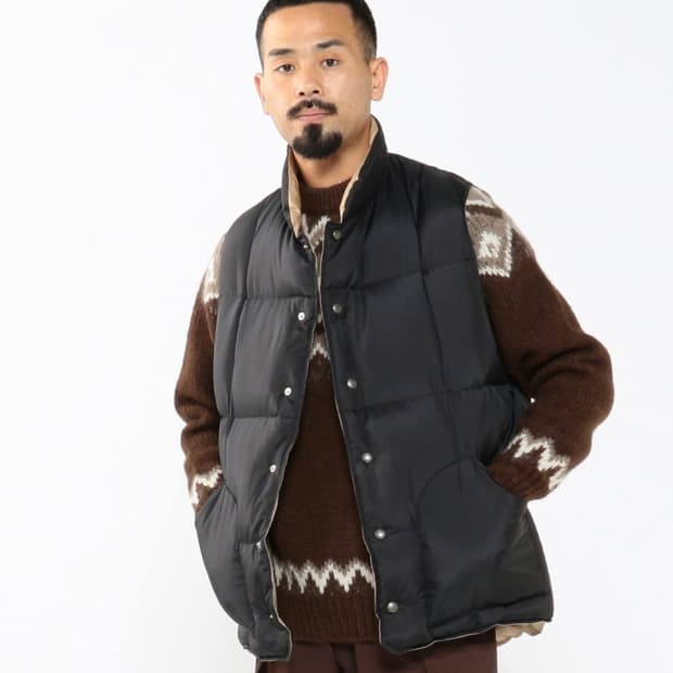 (구매) 빔즈 플러스 별주 시에라디자인 패딩 베스트 블랙 S