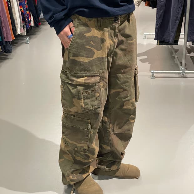 빈티지 y2k 카모플라주 카고 팬츠