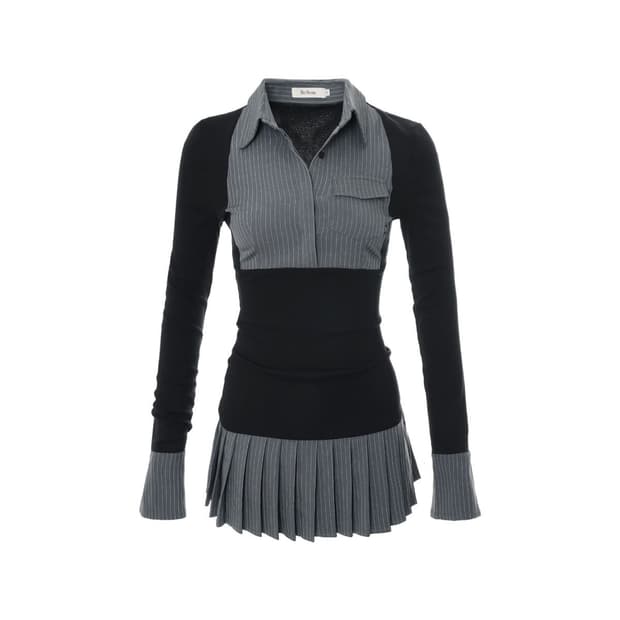비엔프롬 From pin preppy ops 프레피 미니 원피스 M