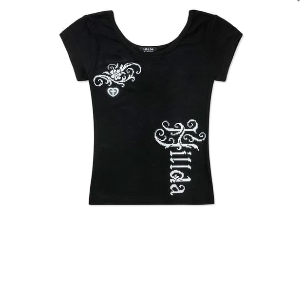 힐다 러스트 슬림 티 블랙