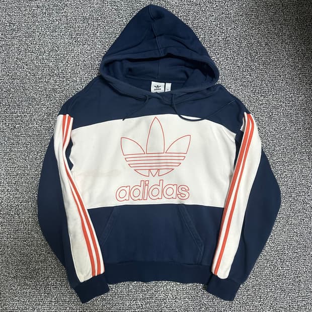 (95) 아디다스 삼선 트레포일 후드티