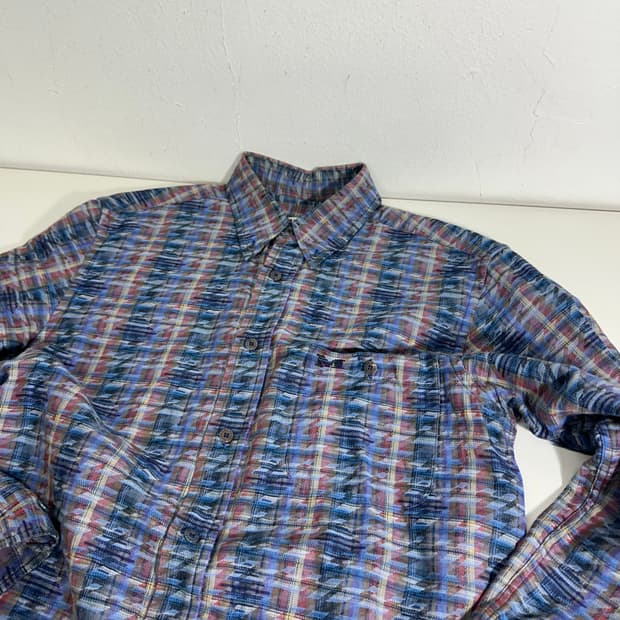 95-100 미쏘니 네이비 시그니처 패턴 셔츠