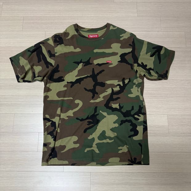 슈프림 우드랜드 카모 스몰박스로고 티셔츠(M)