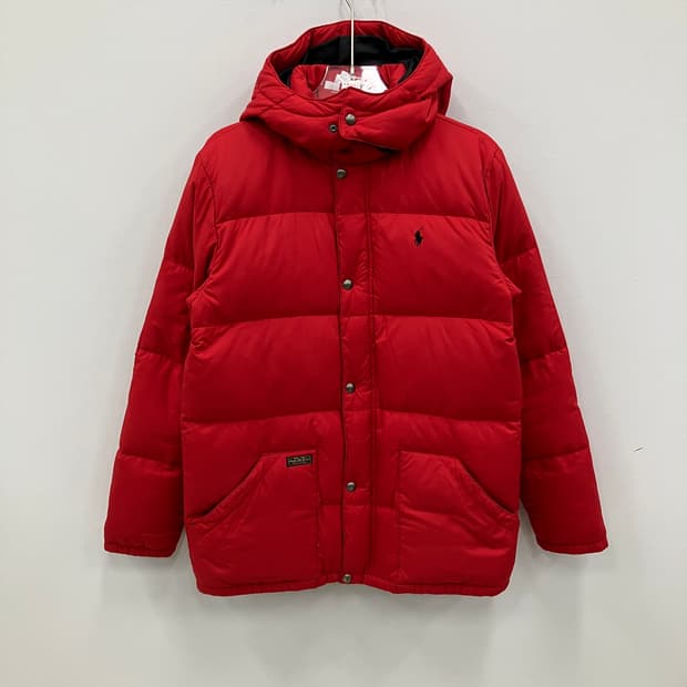 폴로 랄프로렌 레드 다운 패딩 점퍼 XL