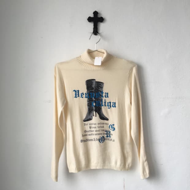 Printing high neck knit