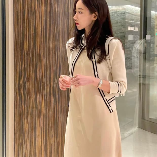 Days Mermaid Long Dress Beige