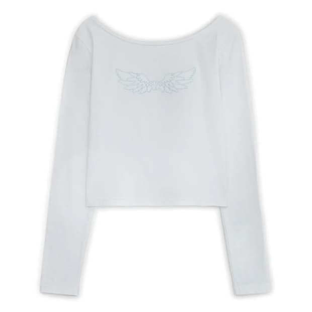 허그유어스킨 엔젤 윙 탑 화이트