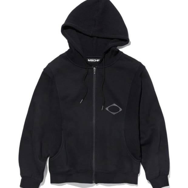 미스치프 패널드 롬버스 와플 후드집업 M