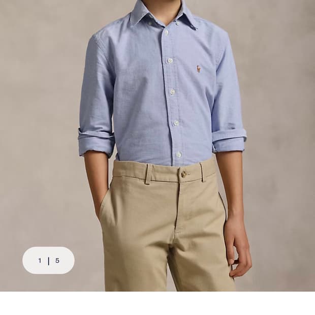 폴로키즈 아이코닉 옥스포드 셔츠 L