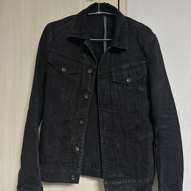 Kazuyuki Kumagai Attachment 데님 자켓 블랙