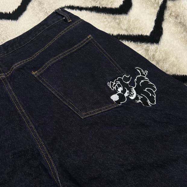 [L]리트리버클럽 Tomboy 와이드 카펜더 데님팬츠/진청