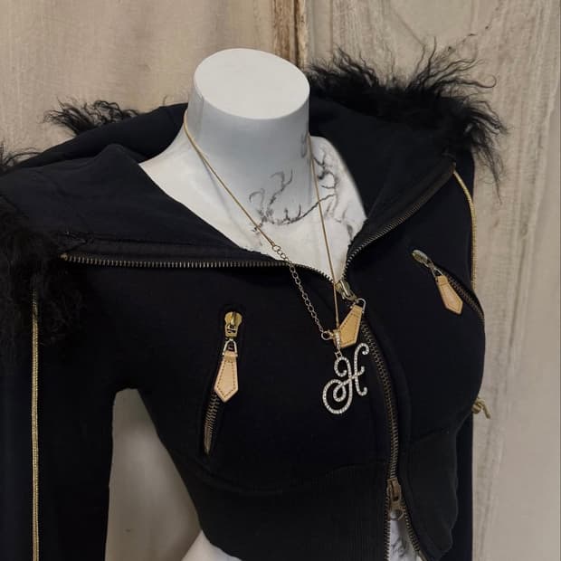 Lip Service Crop Fur Hoodie Zipup