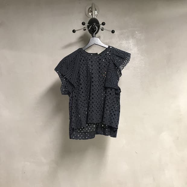 이자벨마랑 펀칭 반팔 블라우스 36(W)