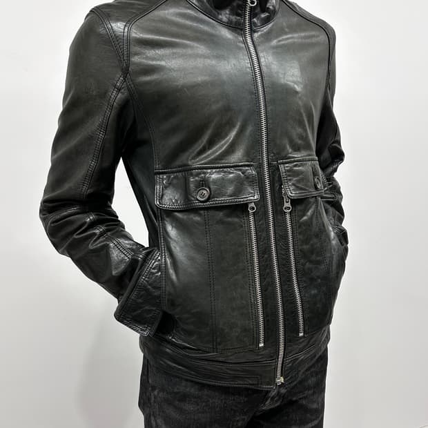 더블 빅 포켓 램스킨 자켓