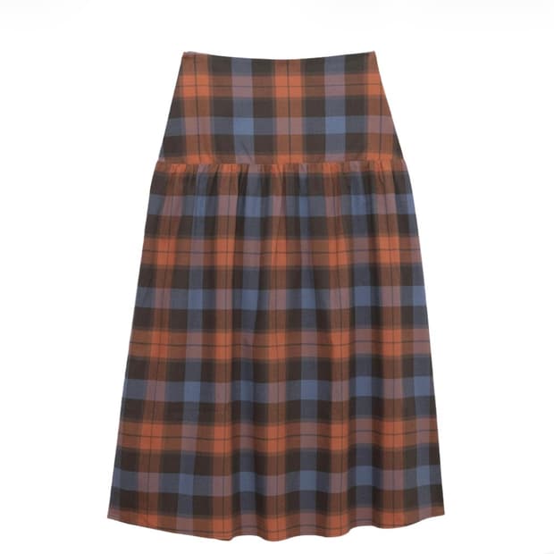 베이스레인지 갈린 스커트 프레임 플래드 (착샷 o)