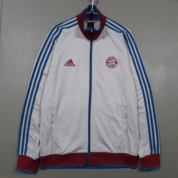 105) 아디다스 희귀 대장급 바이에른 뮌헨 트랙탑 그레이 져지 자켓
