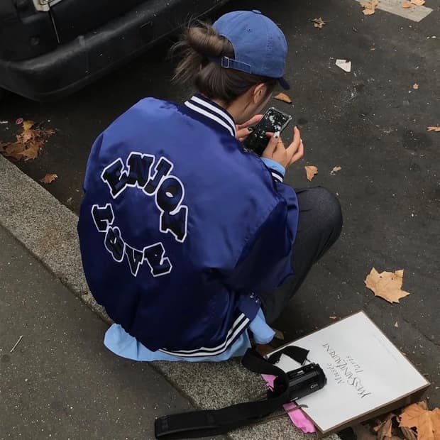 aAke enjoy and love collection 블루종 자켓