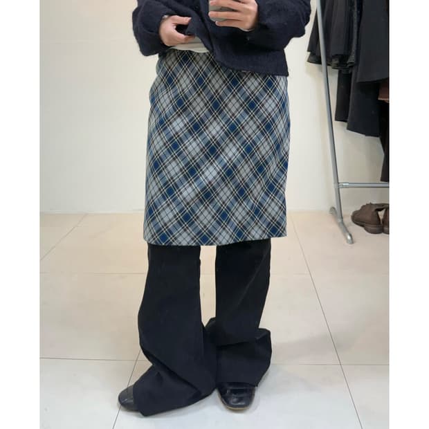 빈티지 미디 스커트