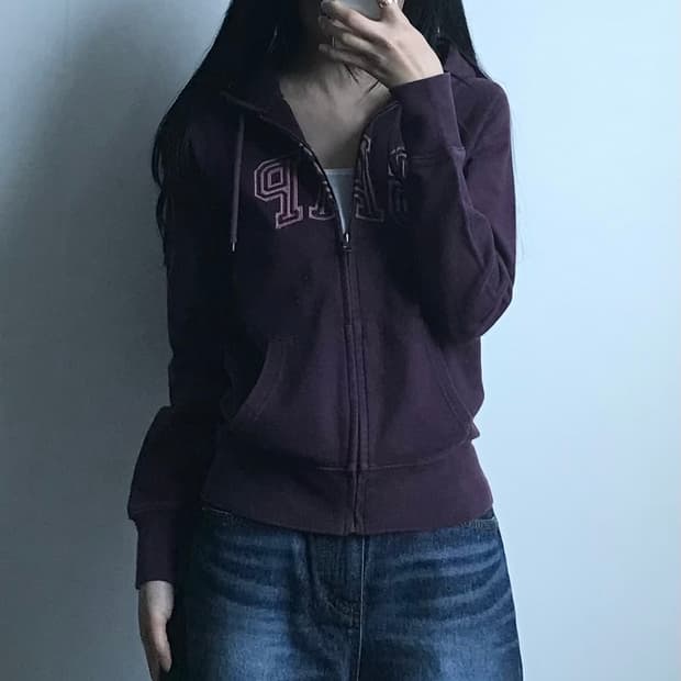 Gap 갭 퍼플 후드집업