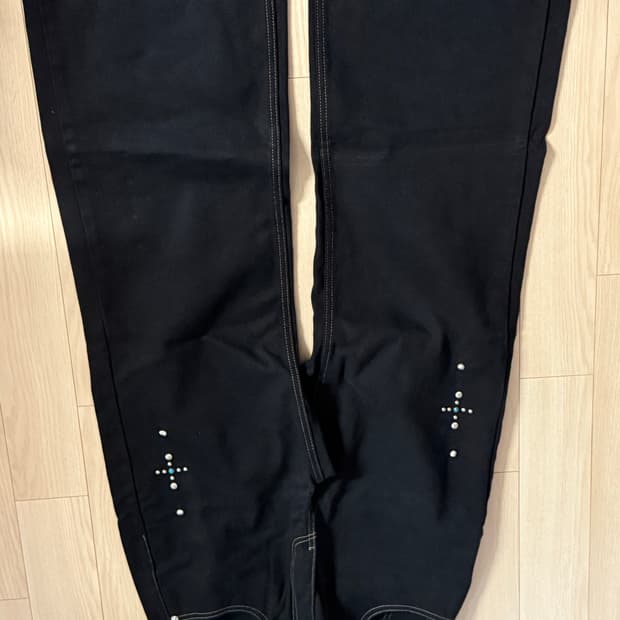 아캄 Western Studded Cotton Pants (Black)