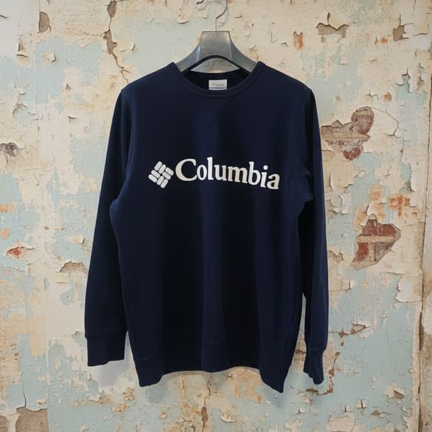 컬럼비아 네이비 맨투맨 L