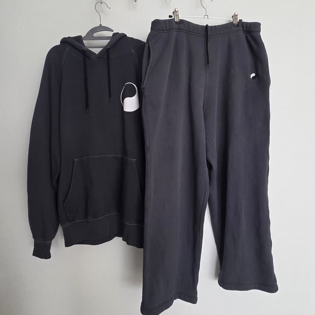 백화점판/아워레가시 워크샵 차콜 후드 트레이닝 셋업
