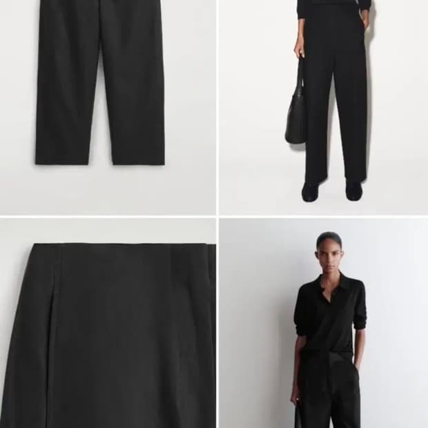 (새상품) cos 코스 코튼 배럴 팬츠 블랙 34