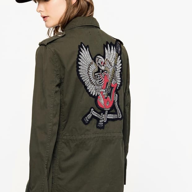 쟈딕앤볼테르 등판 해골 엔젤 자수 밀리터리 야상