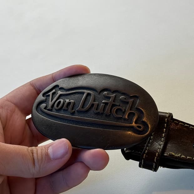 본더치 레더 벨트 메탈 버클 (OS) y2k