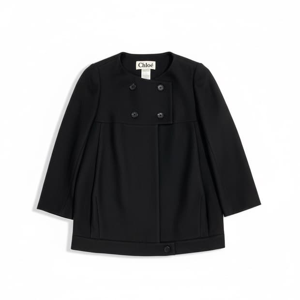 Chloé 끌로에 블랙 더블 버튼 자켓 40