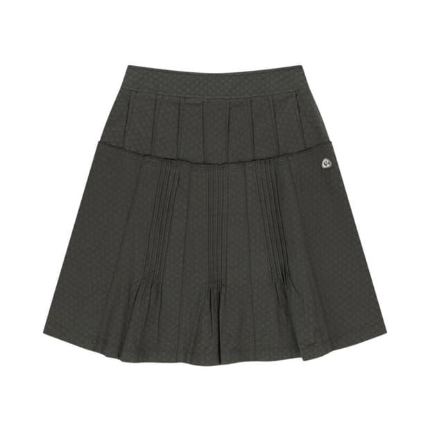 코이세이오 플라워 핀턱 스커트 차콜 0사이즈