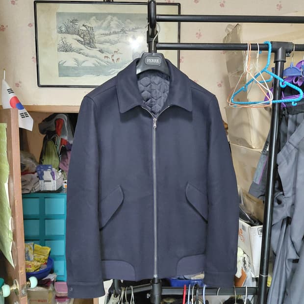 [코모도스퀘어]누빔 안감 울 블루종 100~105사이즈