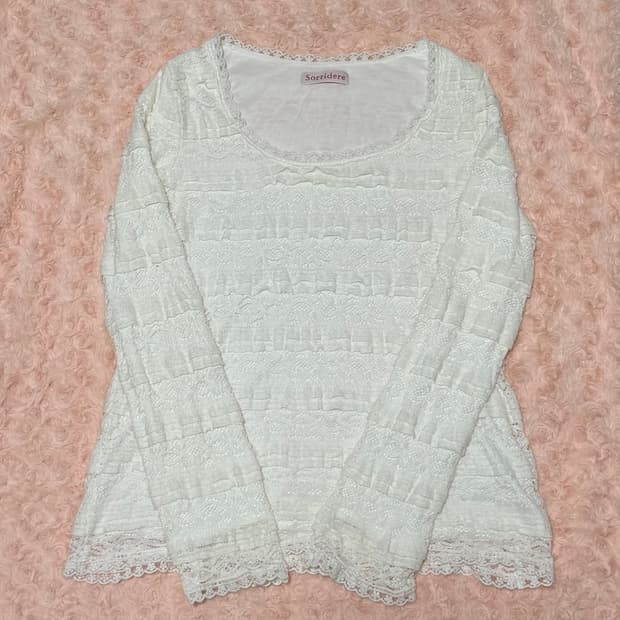 빈티지 레이스 롱슬리브 탑
