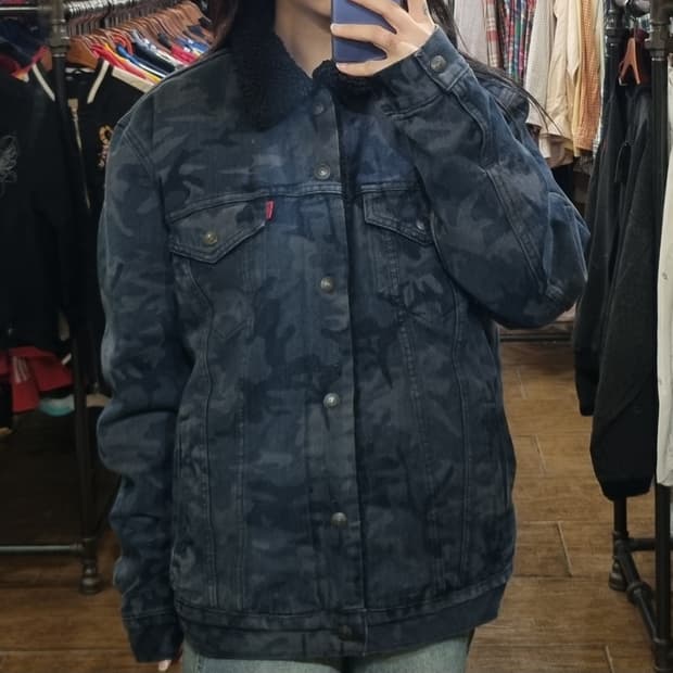 [Hi] levis 리바이스 양털 데님 자켓 블랙