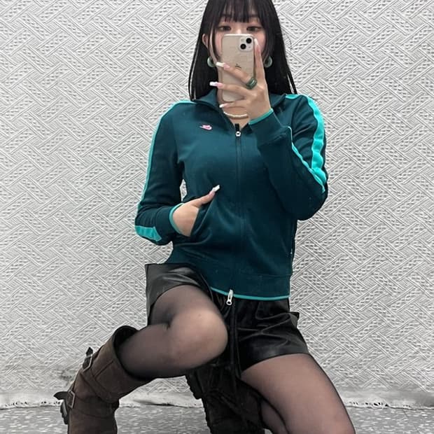 나이키 Y2K 레트로 00's 민트코어 배색 져지 집업 M C13793