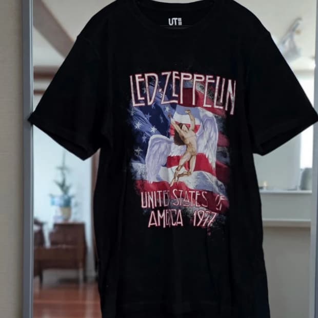 유니클로 ut 레드재플린 빈티지 반팔 XL